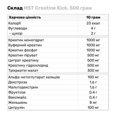 Комплексний креатин MST Creatine Kick 500 грам