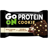 Блок протеїнового печива Go On Nutrition Cookie  подвійний шоколад  (Double chocolate) – 50 г – 18 шт. (без цукру)
