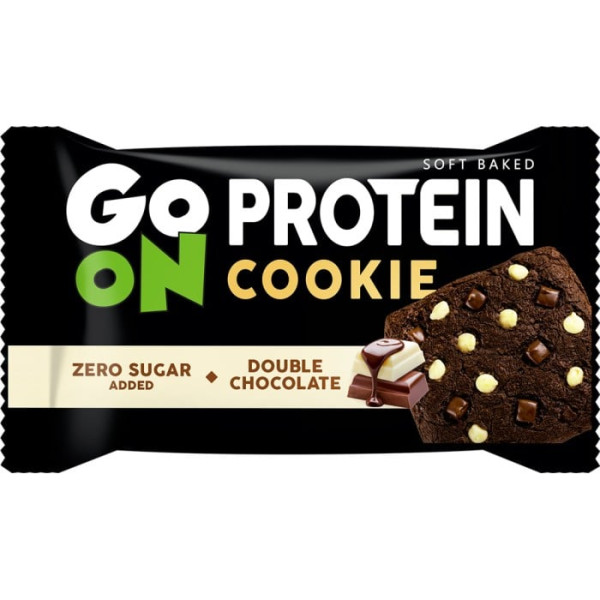 Блок протеїнового печива Go On Nutrition Cookie  подвійний шоколад  (Double chocolate) – 50 г – 18 шт. (без цукру)
