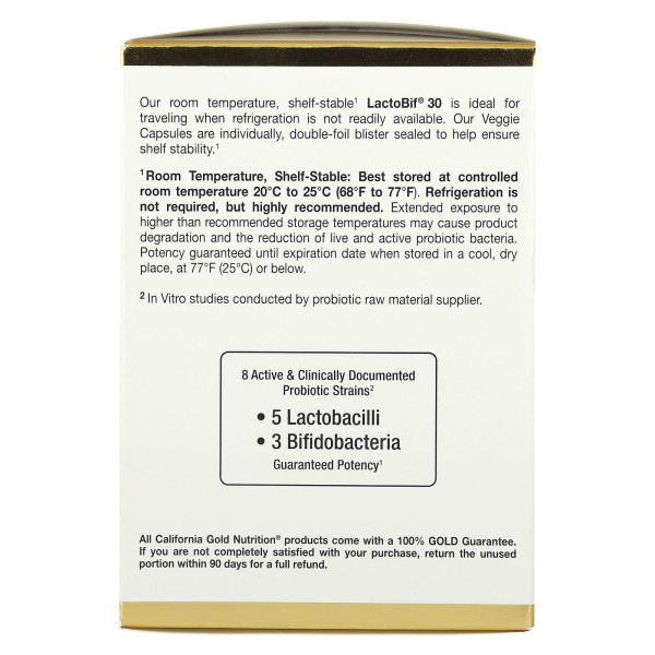 Пробіотик California Gold Nutrition LactoBif Probiotics 30 Billion CFU 120 капсул
