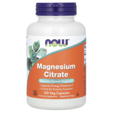 Цитрат магнію NOW Foods "Magnesium Citrate" підтримка нервової системи, 400 мг (120 капсул)
