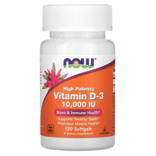 Вітамін Д3 NOW Foods Vitamin D3 10000 IU 120 капсул