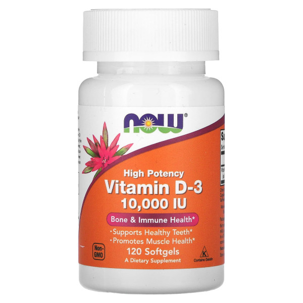 Вітамін Д3 NOW Foods Vitamin D3 10000 IU 120 капсул