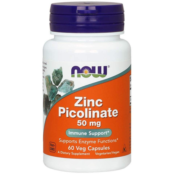NOW Zinc Picolinate 50 mg, 60 вегакапсул
