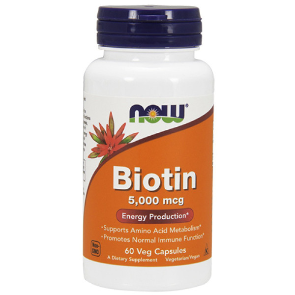 Біотин NOW - Biotin 5000 mcg 60 капсул