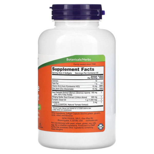 Комплекс для простаты NOW Foods, Prostate Support, поддержка мужского здоровья, 180 гелевых капсул Комплекс для простаты NOW Foods, Prostate Support, поддержка мужского здоровья, 180 гелевых капсул