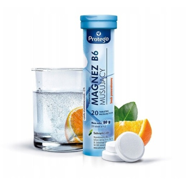Salvum Protego Magnez B6, 20 шипучих пігулок