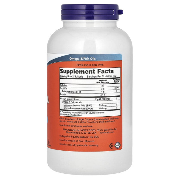Жирні кислоти Супер Омега Now Foods Super Omega EPA 240 капсул Жирні кислоти Супер Омега Now Foods Super Omega EPA 240 капсул