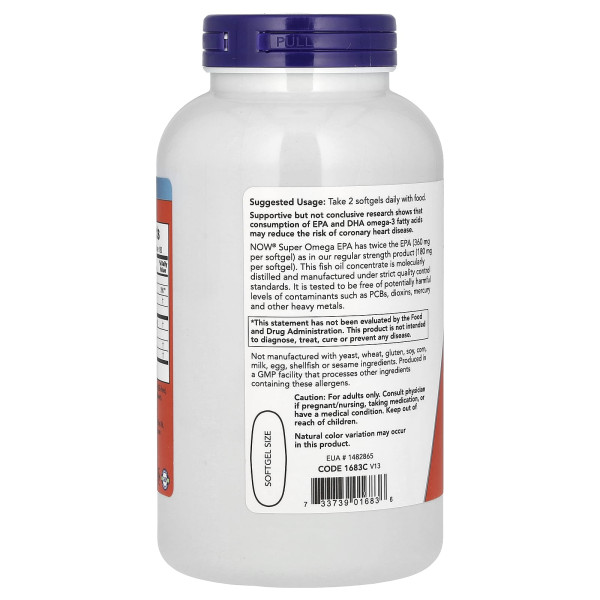 Жирні кислоти Супер Омега Now Foods Super Omega EPA 240 капсул Жирні кислоти Супер Омега Now Foods Super Omega EPA 240 капсул