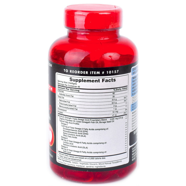 Maximum Strength Triple Omega 3-6-9 (120 капсул) Maximum Strength Triple Omega 3-6-9 (120 капсул)