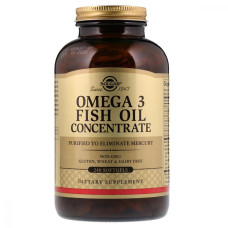 Концентрат риб'ячого жиру Solgar Omega 3 Fish oil concentrate 240 капсул