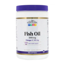 Жирные кислоты 21st Century Fish Oil 1000 mg, 300 капсул