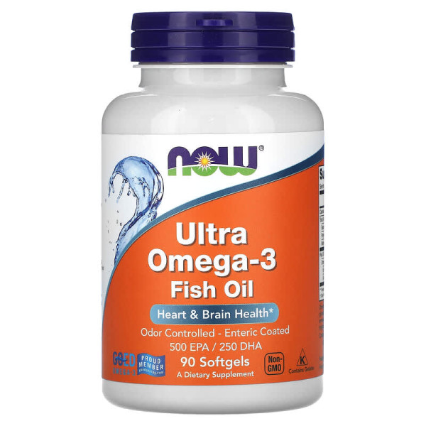 Концентрат риб'ячого жиру Омега-3 Now foods Ultra Omega-3 90 softgels