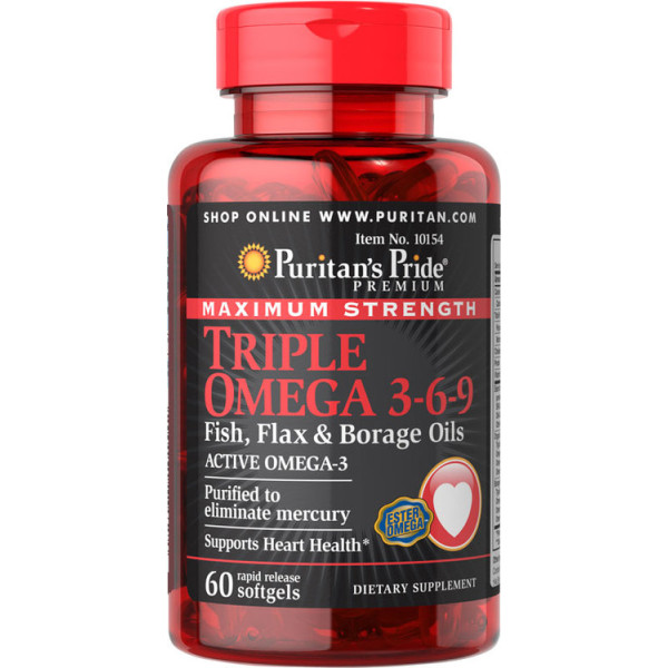 Maximum Strength Triple Omega 3-6-9 (60 капсул)