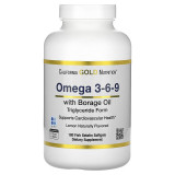 Норвежский рыбий жир из омега 3-6-9 и маслом огурца California Gold Nutrition (Omega 3-6-9 with borage oil) 180 капсул со вкусом лимона Норвежский рыбий жир из омега 3-6-9 и маслом огурца California Gold Nutrition (Omega 3-6-9 with borage oil) 180 капсул со вкусом лимона