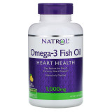 Риб'ячий жир у капсулах, Omega-3 Fish Oil, Natrol, лимонний смак, 1000 мг, 150 капсул Риб'ячий жир у капсулах, Omega-3 Fish Oil, Natrol, лимонний смак, 1000 мг, 150 капсул