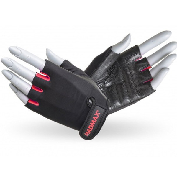 Перчатки для фитнеса женские MadMax Rainbow MFG-251 black/rubine red