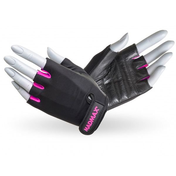 Перчатки для фитнеса женские MadMax Rainbow MFG-251 black/neon pink