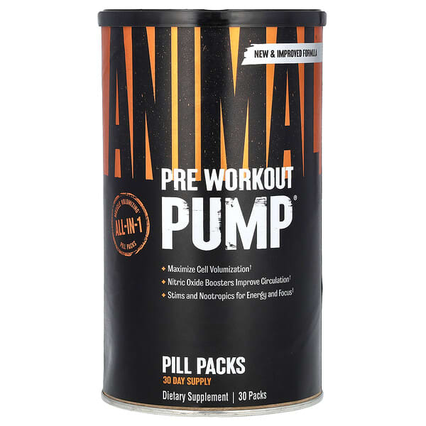 Предтренировочный комплекс Universal Nutrition Animal PUMP (30 пак) (USA)