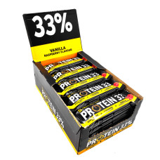 Протеїнові батончики Go On Nutrition Protein Bar 33% Ваніль-маліна 50 г 25 шт Vanilla-rasberry) Ваниль-малина - 50 грамм блок - 25 штук