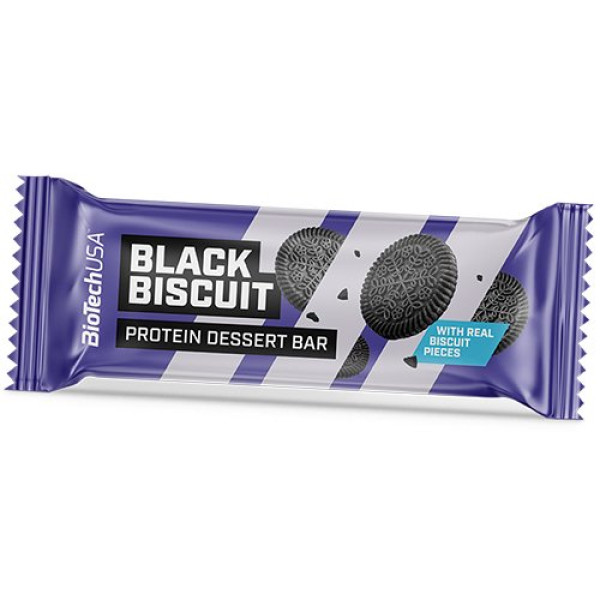Протеиновый батончик Protein Dessert Bar BioTech, black biscuit, 50 грамм