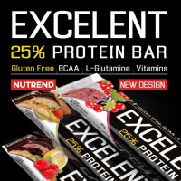 Блок протеїнових батончиків NUTREND EXCELENT PROTEIN BAR 25% - 18 шт 85 грам Мікс із різних смаків