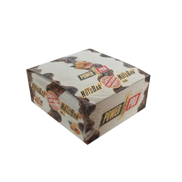 Блок батончиків Power Pro Nuts Bar 100% Low sugar - 20 шт по 70 г