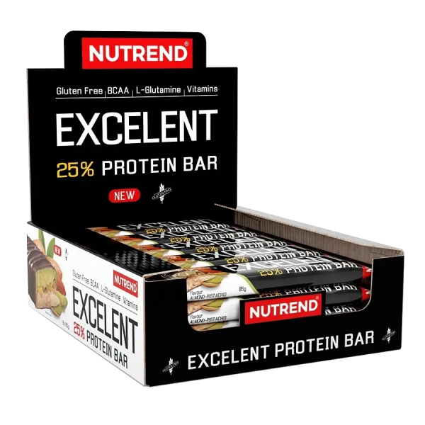 Блок Протеїновых батончик NUTREND EXCELENT PROTEIN BAR 25% 18 шт  85 грам (вкус на выбор)
