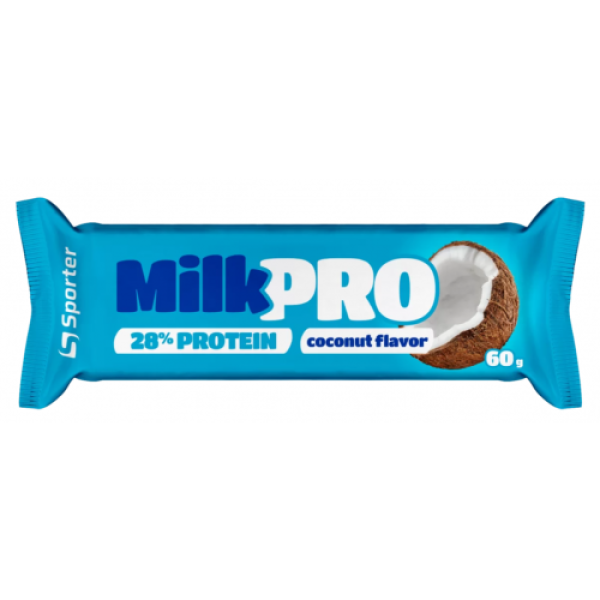 Блок Протеїнових батончиків Sporter MILK PRO 29% протеїну - 24 шт 60 г Мікс із 4-х смаків