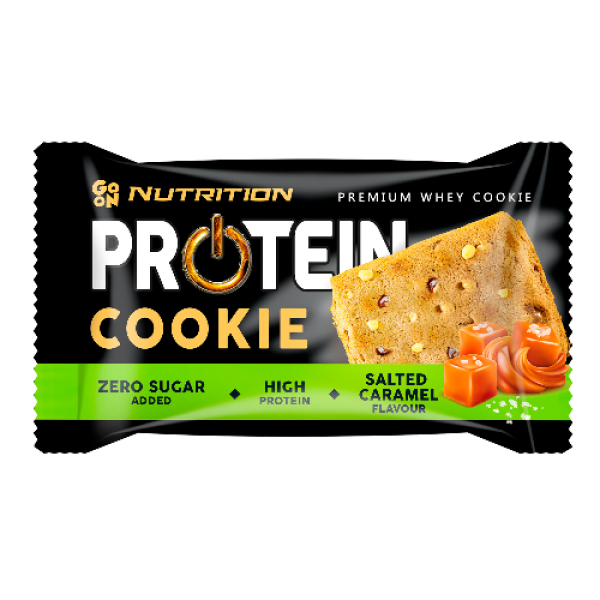 Блок протеинового печенья Go On Nutrition Cookie соленая карамель (salted caramel) – 50 г – 18 шт. (без сахара) Блок протеинового печенья Go On Nutrition Cookie соленая карамель (salted caramel) – 50 г – 18 шт. (без сахара)
