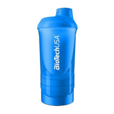 Шейкер BioTech USA Shaker Wave + 3 in 1 (500 мл) Синій