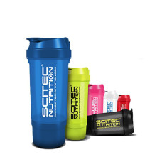 Шейкер 2 в 1 Scitec Nutrition Shaker 500 Travel синій (500 мл)