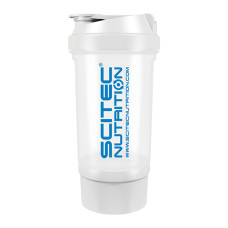 Шейкер 2 у 1 Scitec Nutrition Shaker 500 Travel білий (500 мл)