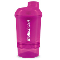 Шейкер BioTech USA SHAKER WAVE + NANO рожевий (300ml + 150ml)