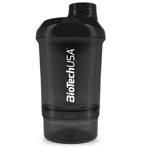 Шейкер BioTech USA SHAKER WAVE + NANO черный (300ml + 150ml)