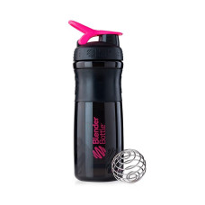 Шейкер Blender Bottle SportMixer Чорно-рожевий (828 мл)