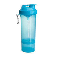 Шейкер 2 в 1 SmartShake Slim NEON Голубий (Blue) (500 мл)