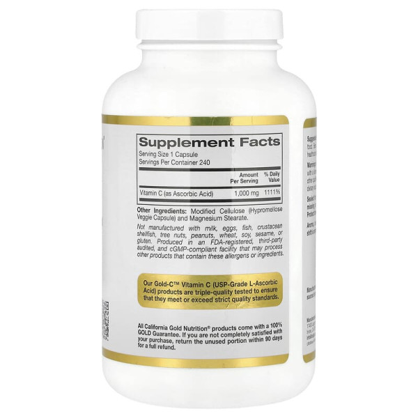 Вітамін C California Nutrition Gold C Vitamin C 1000 mg - 240 капсул
