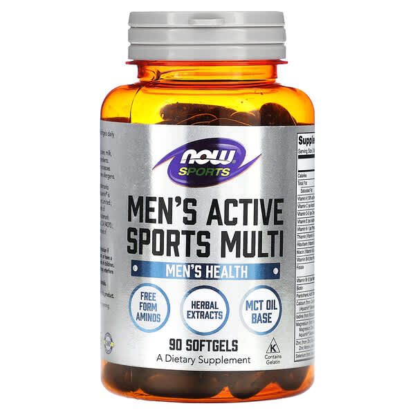 Вітаміни для чоловіків NOW Men's Active Sports Multi 90 гель. капс