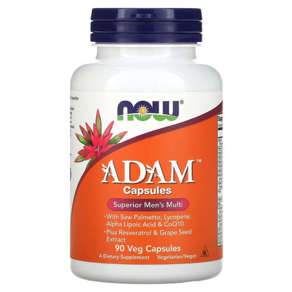 Витамины для мужчин Адам, Adam Men's Multi, Now Foods, 90 капсул
