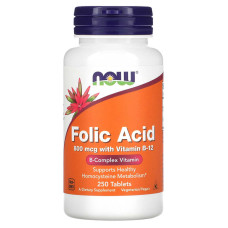 Фолиевая кислота Now Foods Folic Acid 800мкг 250 таблеток
