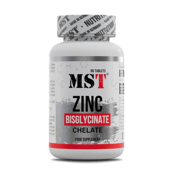 Цинк хелат MST Zinc Bisglycinate Chelate 25 mg 90 tabs