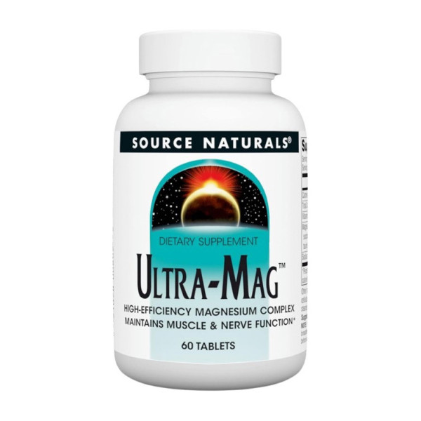 Магний, Source Naturals, Ultra-Mag, 60 таблеток