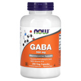 Гамма-аміномасляна кислота NOW Foods GABA 500 mg (200 veg капсули) Гамма-аміномасляна кислота NOW Foods GABA 500 mg (200 veg капсули)
