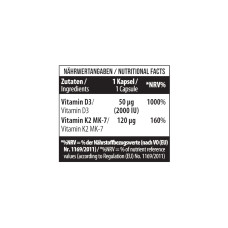 Вітаміни та мінерали MST Vitamin D3 + K2 MK-7 120 гель капс