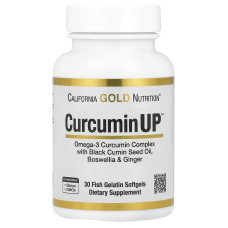 Куркумин и Омега-3 California Gold Nutrition CurcuminUP 30 капсул из рыбьего желатина