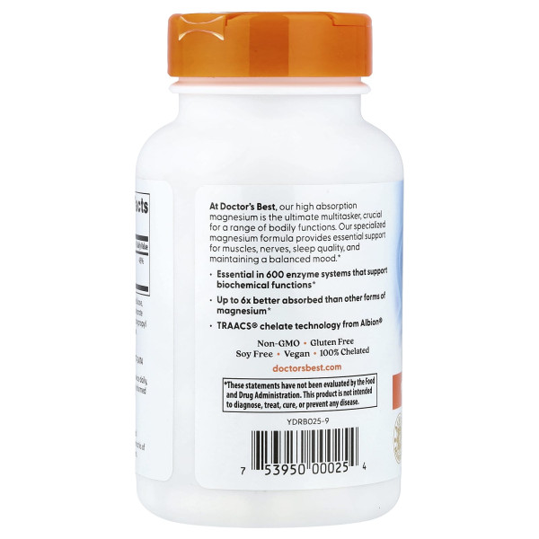 Магний глицинат Doctor's Best High Absorption Magnesium 200 мг 120 шт Магний глицинат Doctor's Best High Absorption Magnesium 200 мг 120 шт