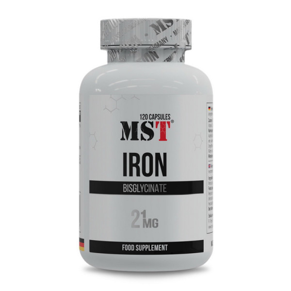 Железо MST Iron Bisglycinate 21 mg 120 caps