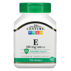 Витамин Е 180мг (400IU) 21st Century 110 капсул | VITAMIN E 180 mg