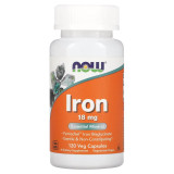 Витамины и минералы NOW Iron 18 mg, 120 вегакапсул Витамины и минералы NOW Iron 18 mg, 120 вегакапсул